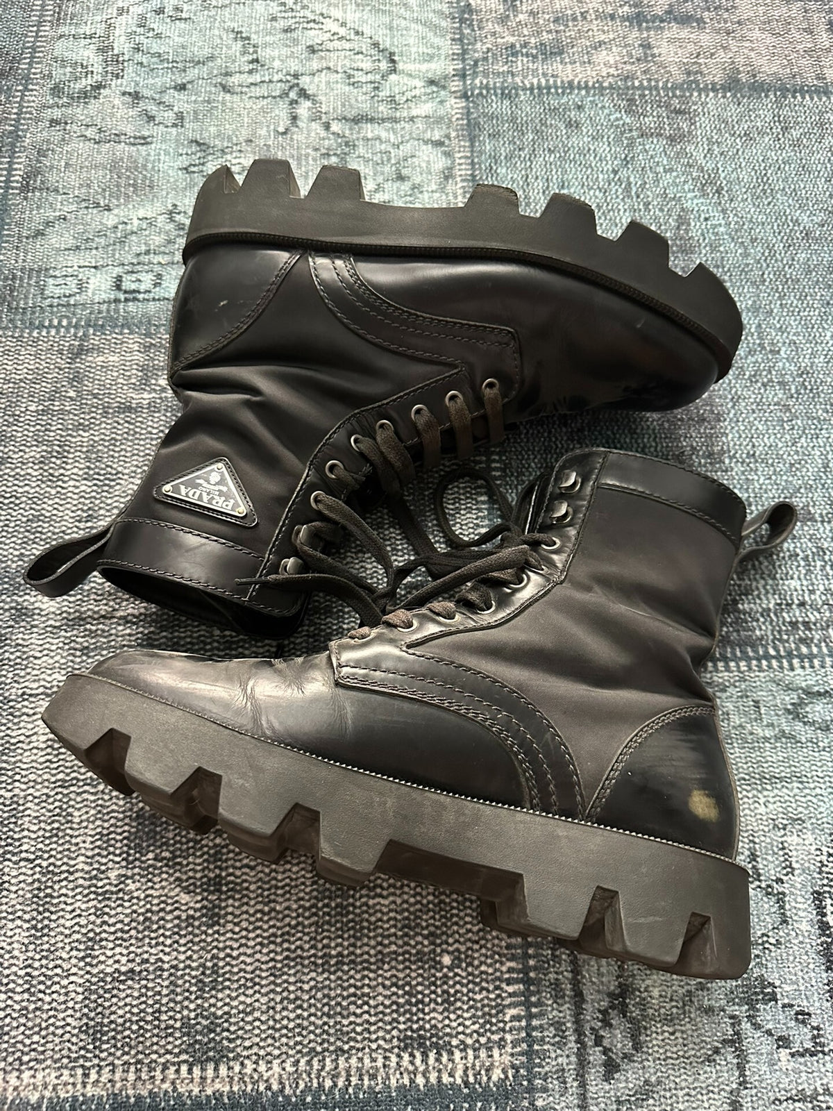 Prada military boots