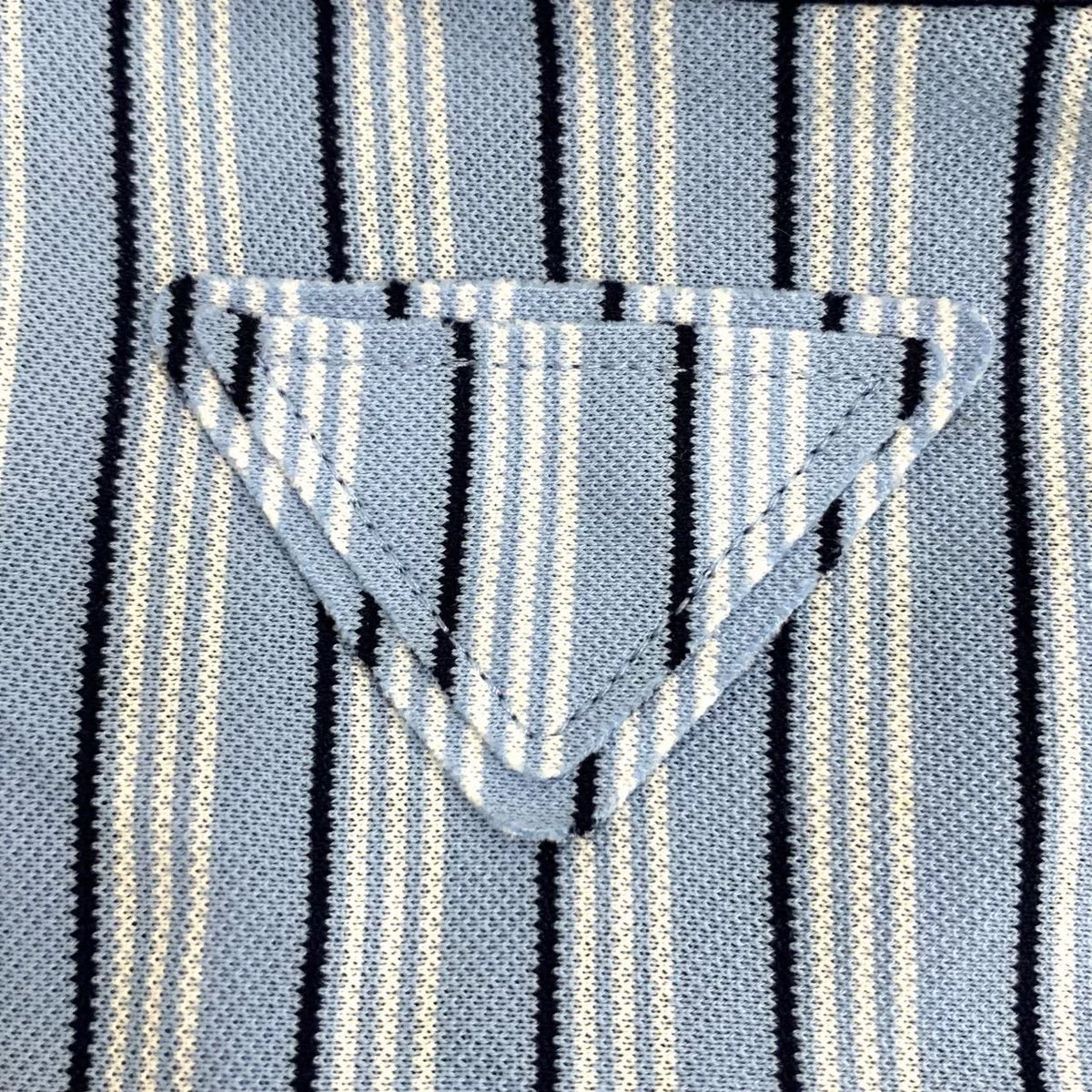 Prada Blue Vertical Stripe Collared Single-Breast Cotton Long-Sleeve Shirt