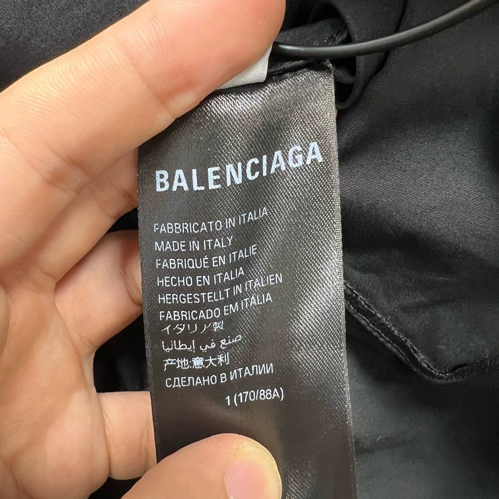 Balenciaga Black Dragon Year Limited Qilin Arm Graffiti Logo Nylon Shirt Jacket