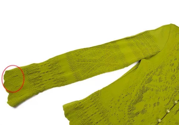 Jean Paul Gaultier Vintage Green Cut-Out Cardigan