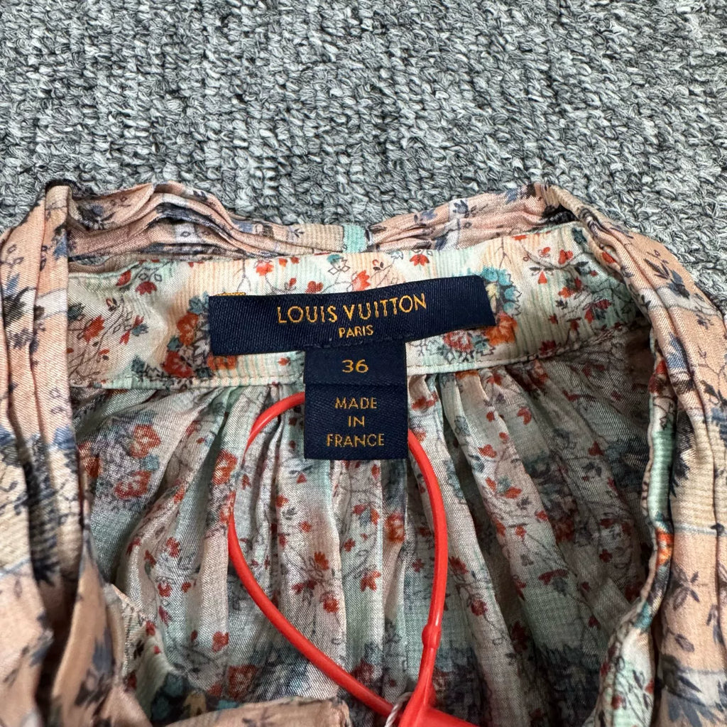 Louis Vuitton LV small floral pattern silk shirt