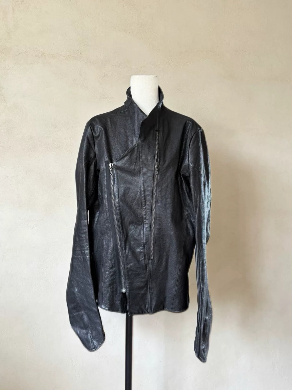 Julius FW14 Multi-Zip Deconstructed Goat Skin Jacket