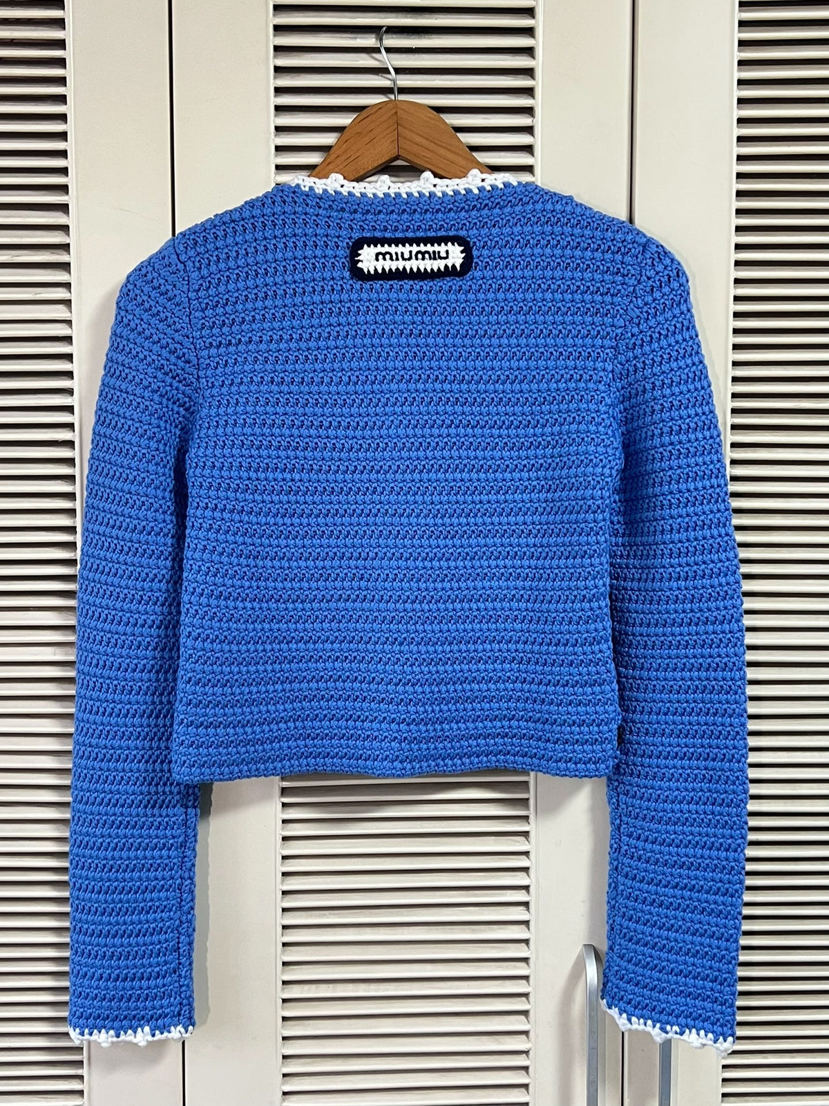miumiu hand-crocheted short cardigan