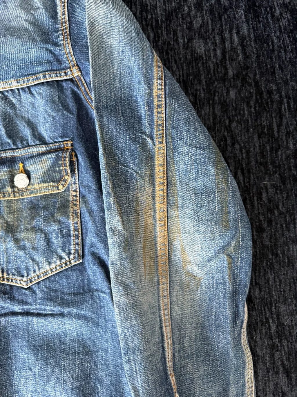 visvim AW19 1000dry Dry3 Heavy Oil Wash 101 Denim Jacket