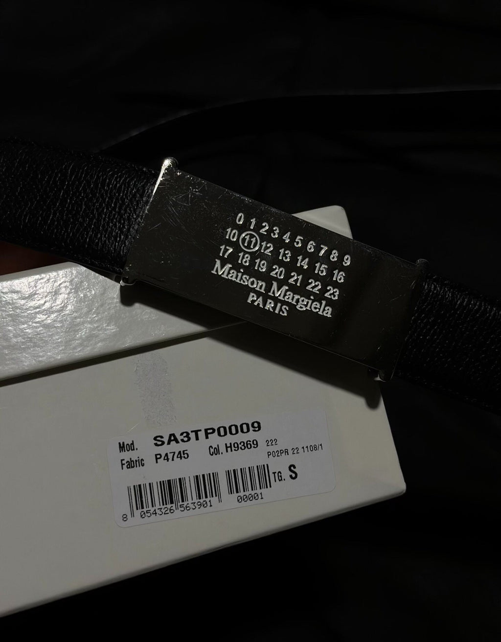 Maison Margiela logo engraved logo belt
