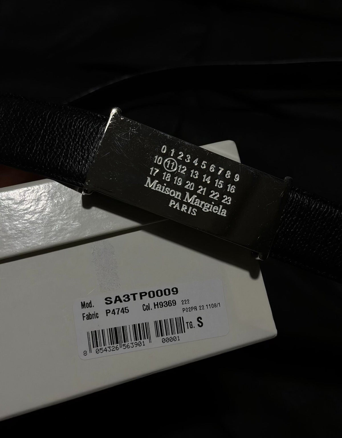 Maison Margiela logo engraved logo belt
