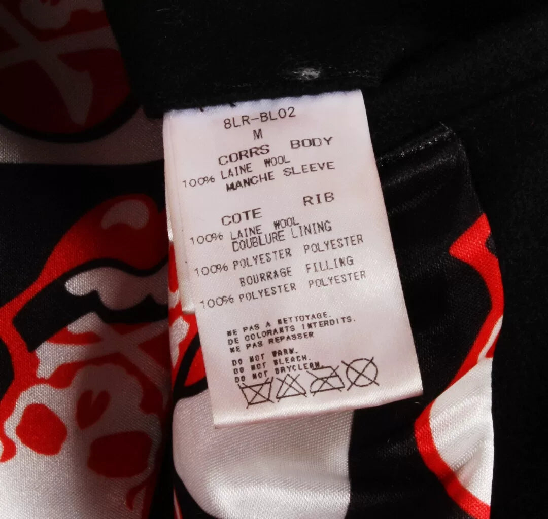 Mastermind Japan Theater8 Rolling Stones Wool Varsity Black Jacket
