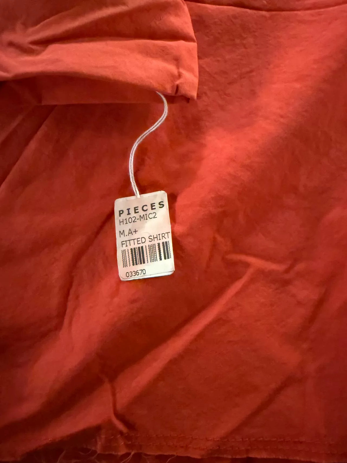 M.A+ FW15 Red High Risk Fitted Cotton Shirt