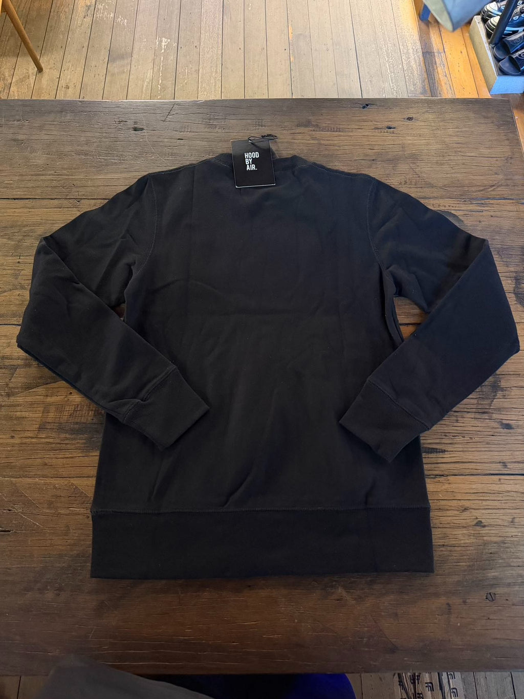 HBA Hood By Air FW15 Black REHAB Crewneck Cotton Sweatshirt