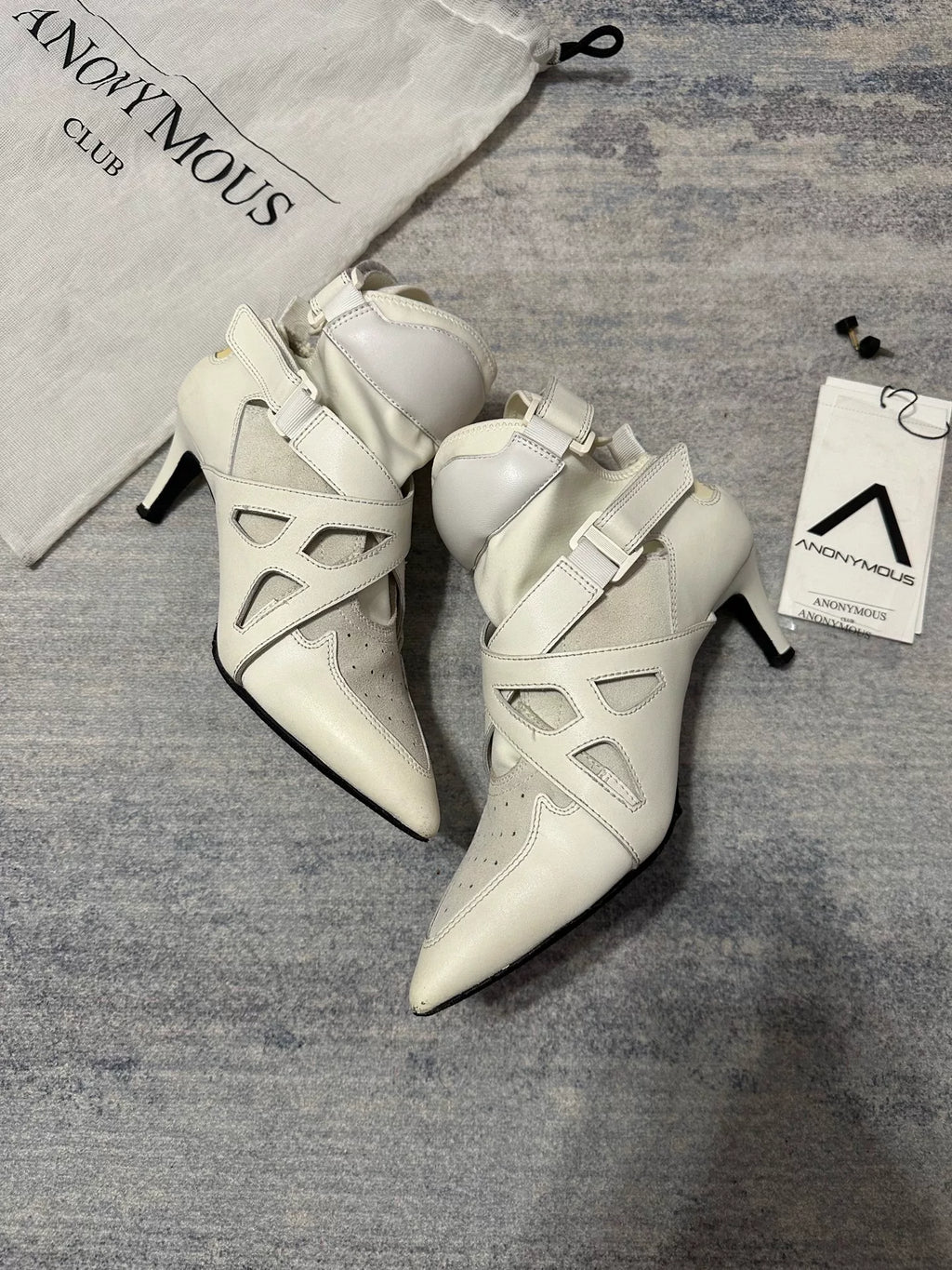 Anonymous Club Shayne Oliver White Deconstructed Heels