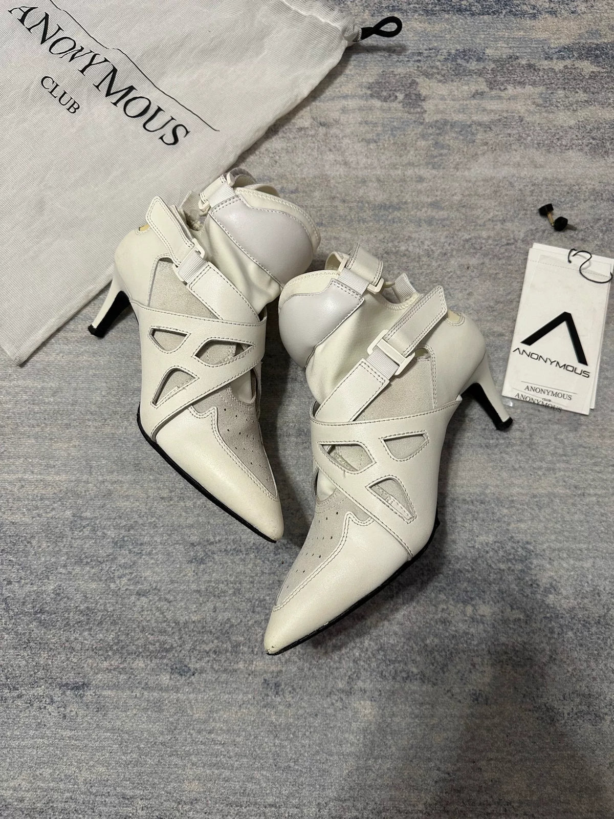 Anonymous Club Shayne Oliver White Deconstructed Heels