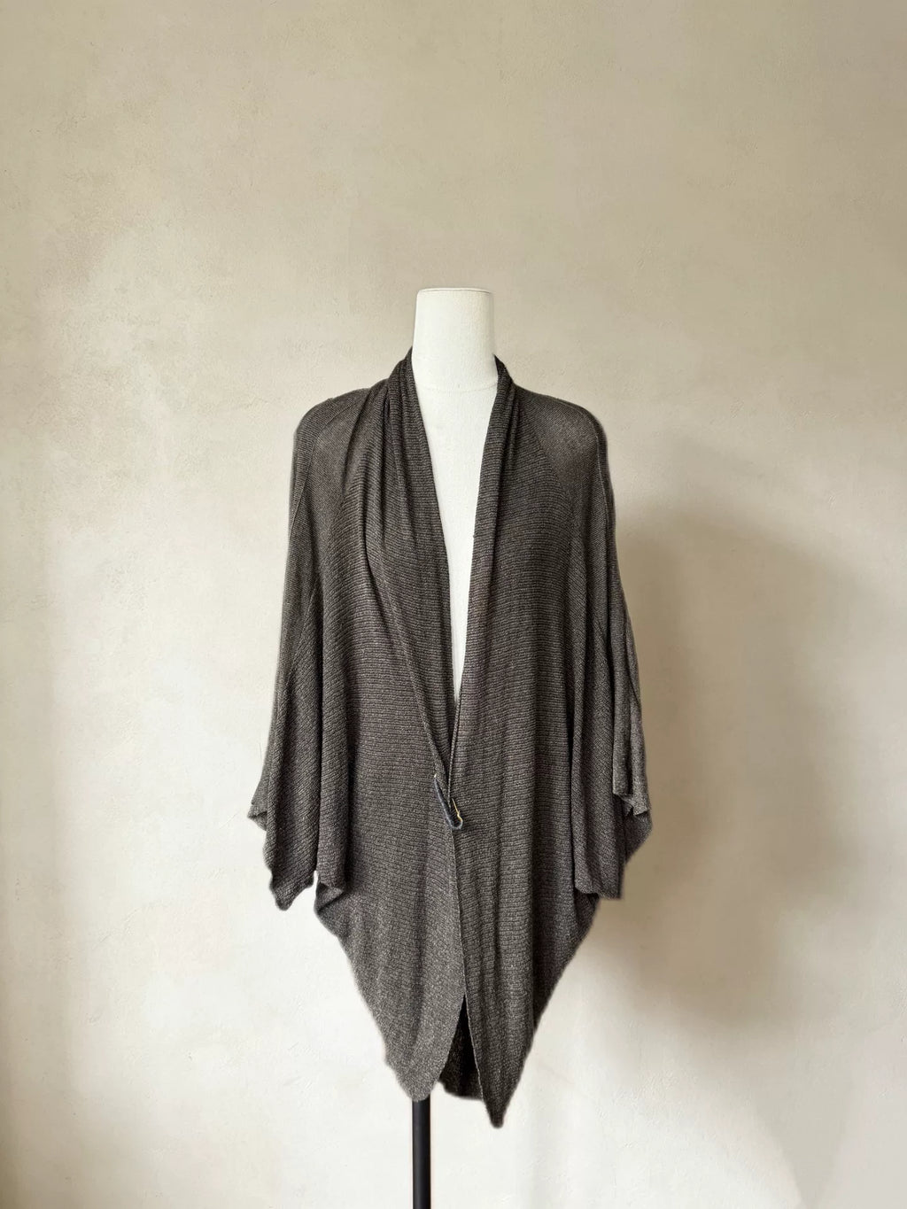 Julius SS13 Grey Brown Cotton Silk Nylon Knit Cardigan
