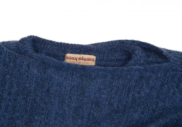 Issey Miyake Vintage Blue Faux Fur Pleated Top