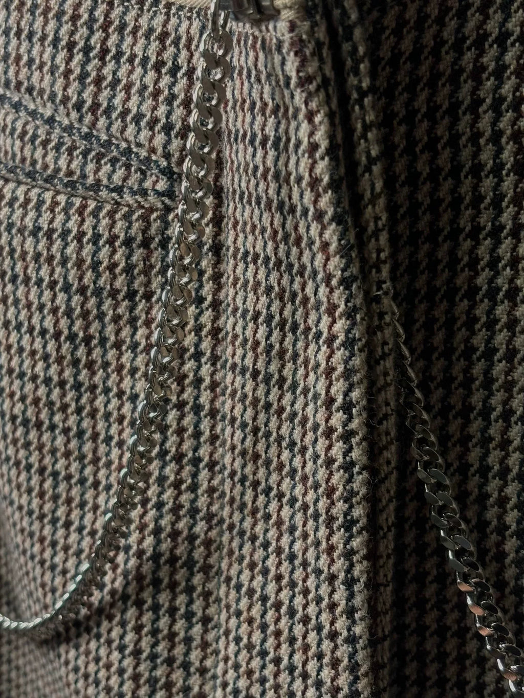 Alexander McQueen | F/W12 Houndstooth Wool Zip Coat