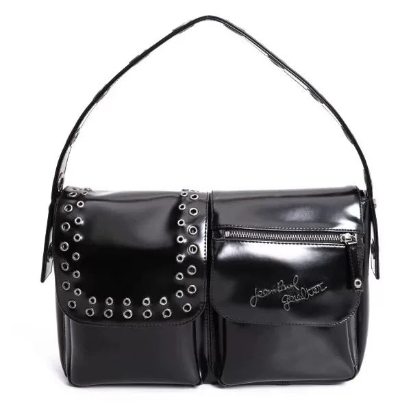 Jean Paul Gaultier Vintage Black Ring Shoulder Bag
