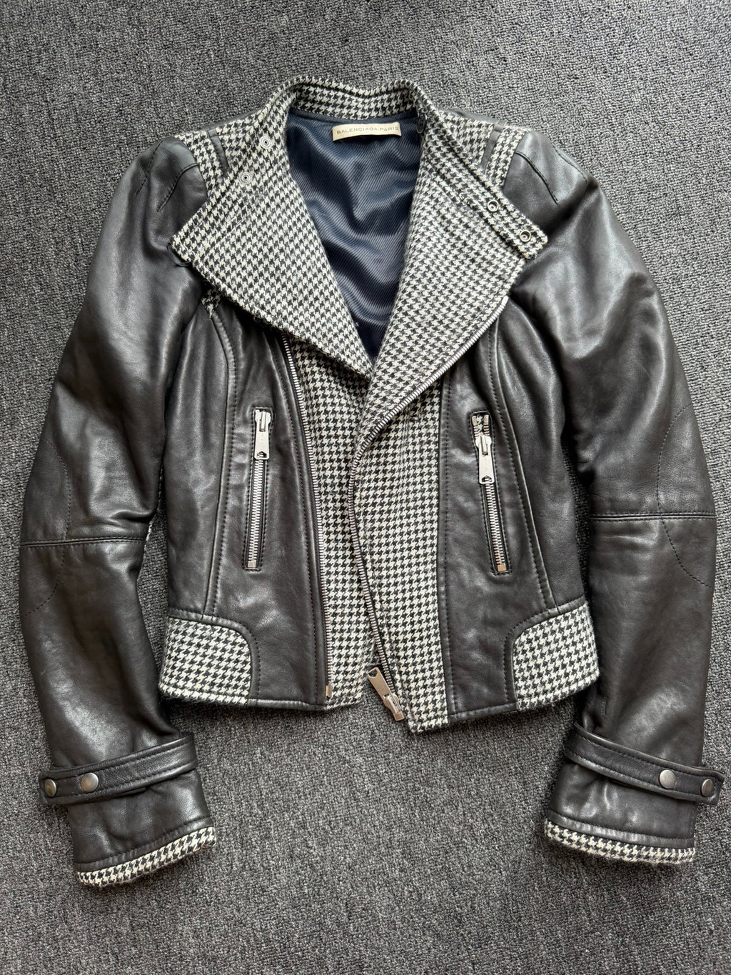 Balenciaga Leather Houndstooth Fall/Winter 2008 jacket