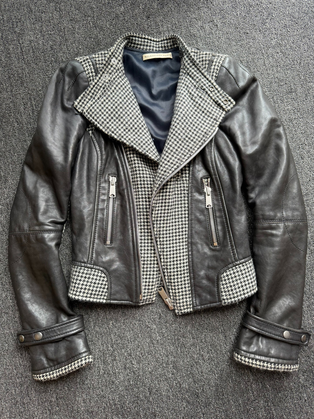 Balenciaga Leather Houndstooth Fall/Winter 2008 jacket