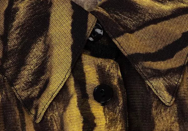 Jean Paul Gaultier Vintage Leopard Print Mesh Shirt