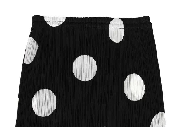 Issey Miyake Vintage Black Polka Dot Pleated Skirt