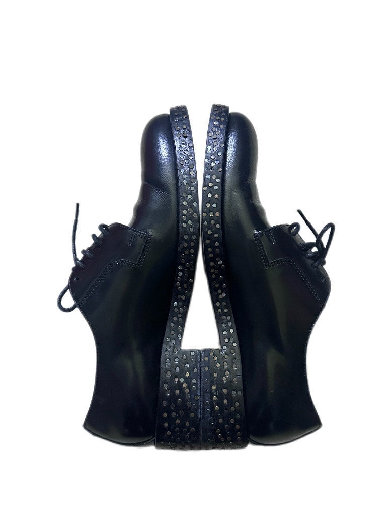 Maison Margiela Nail Sole Studded Black Derby Shoes