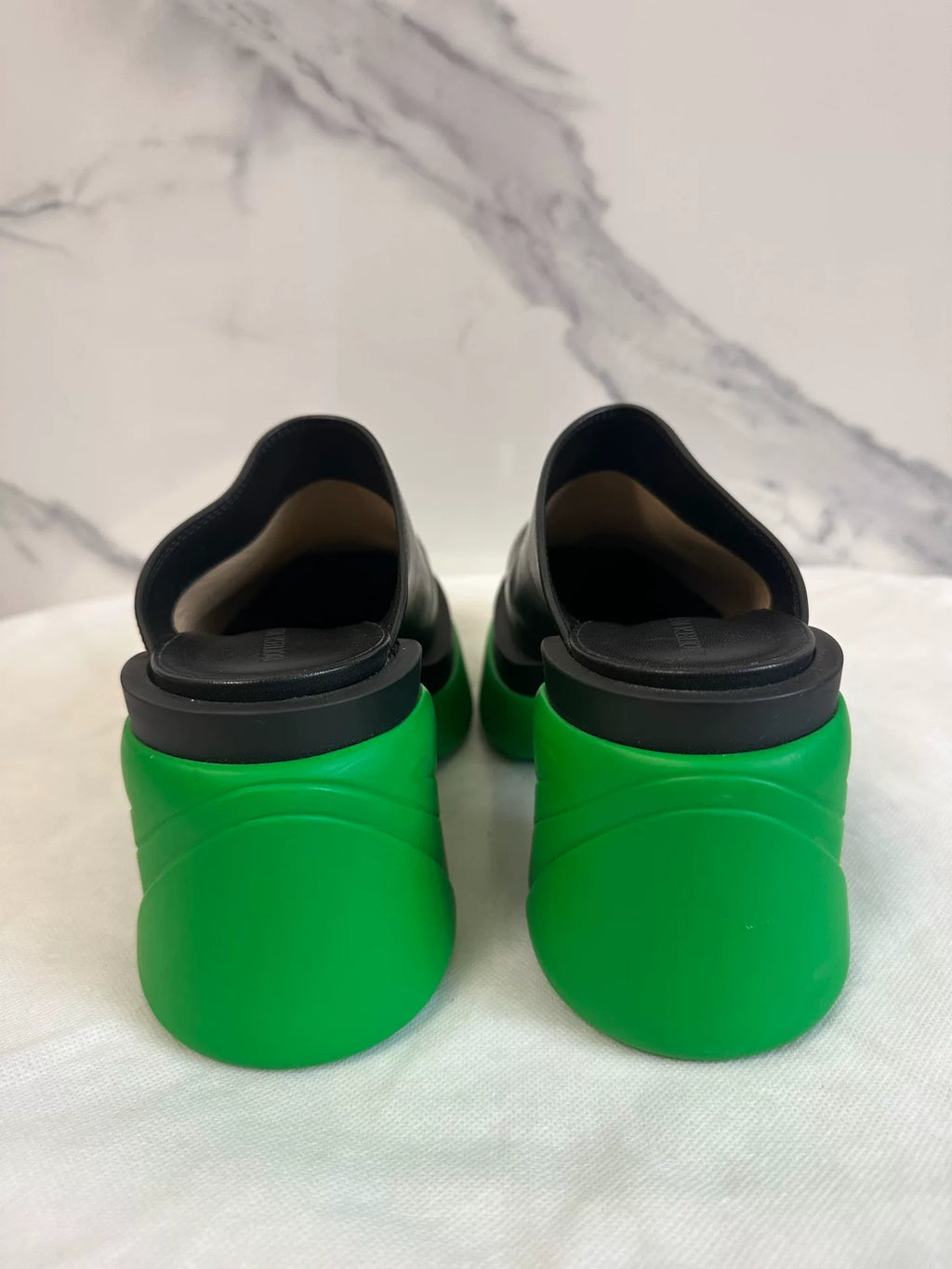 Bottega Veneta Black Flash Platform Mules