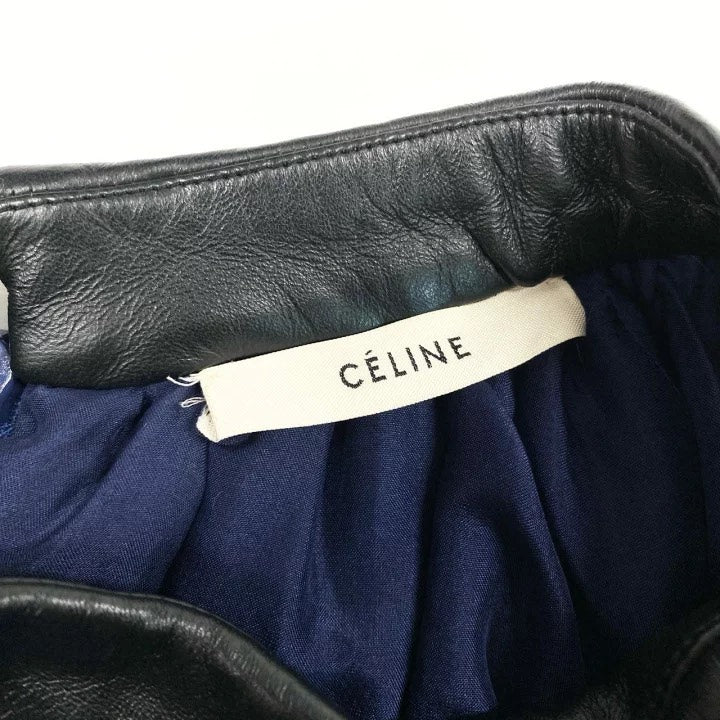 Celine Lambskin Collar Silk Dress