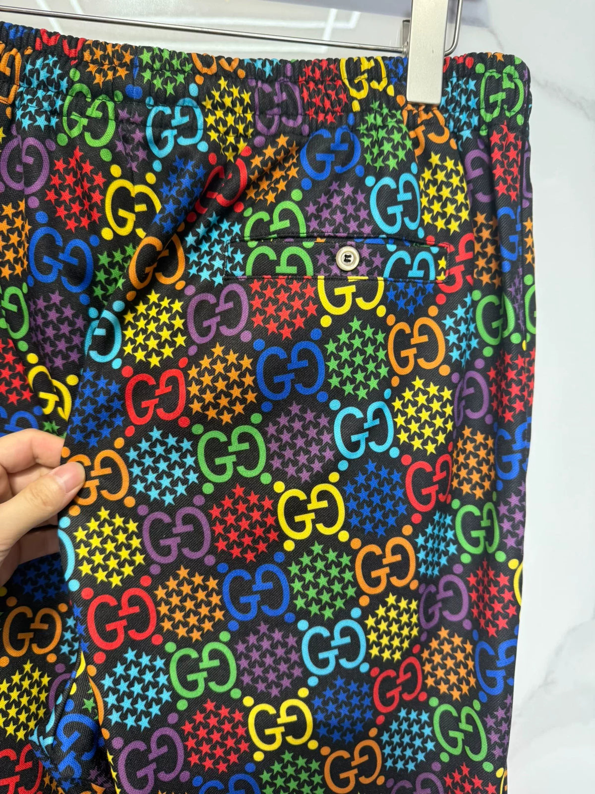 Gucci SS22 White Candy Print Trousers