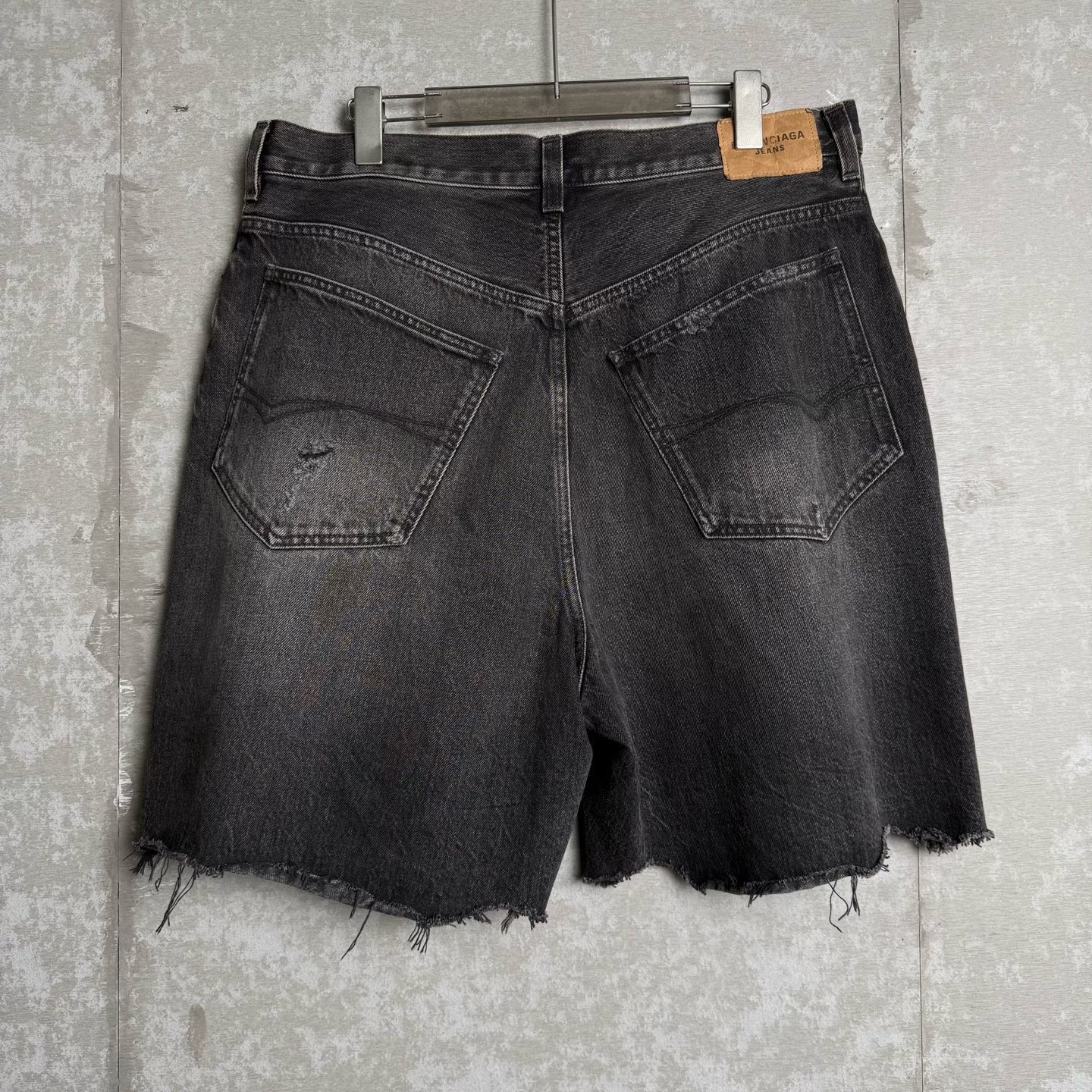 Balenciaga Distressed Denim Shorts