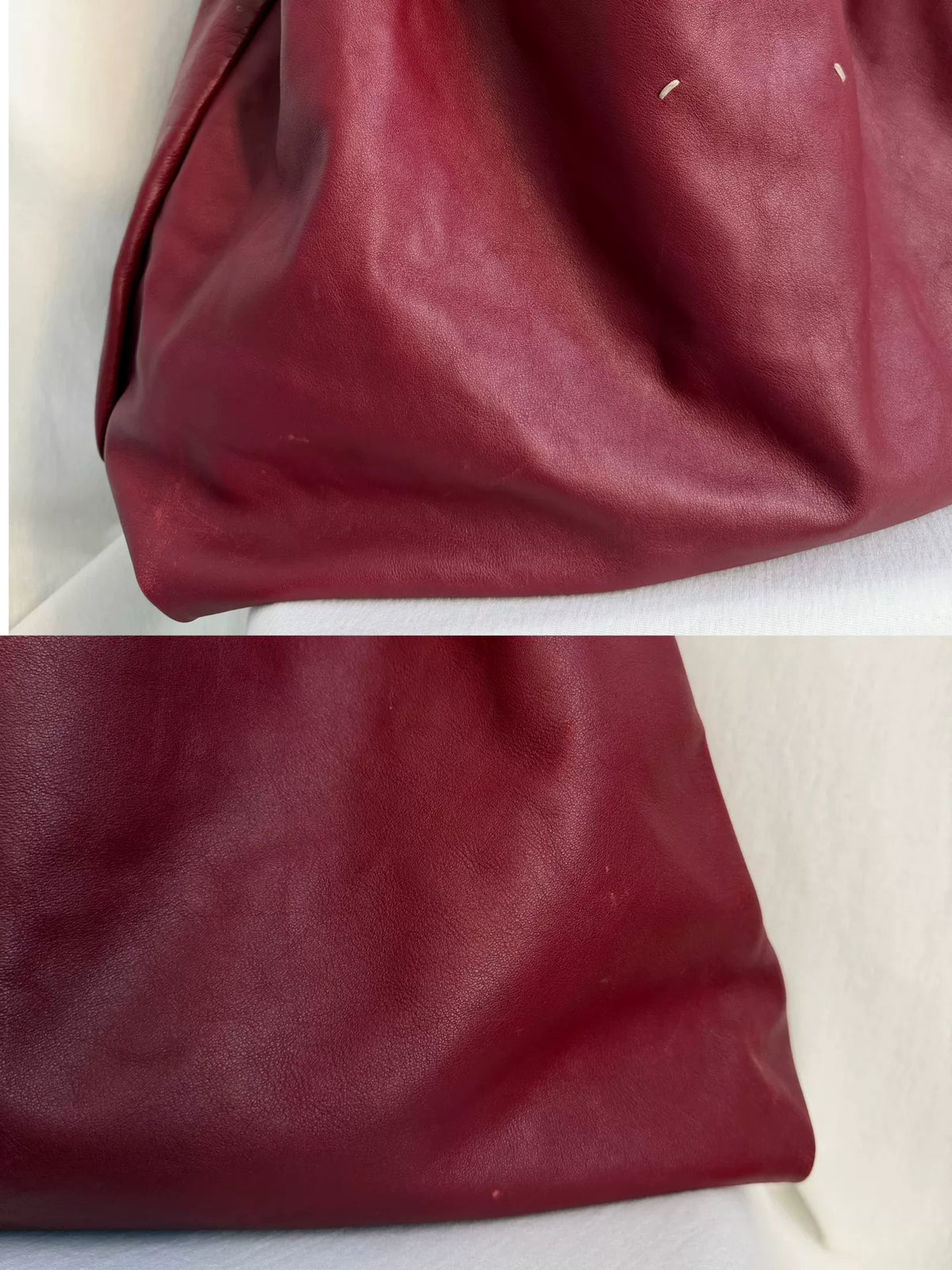 Rare 2015 Maison Martin Margiela deconstructed burgundy monk tote bag