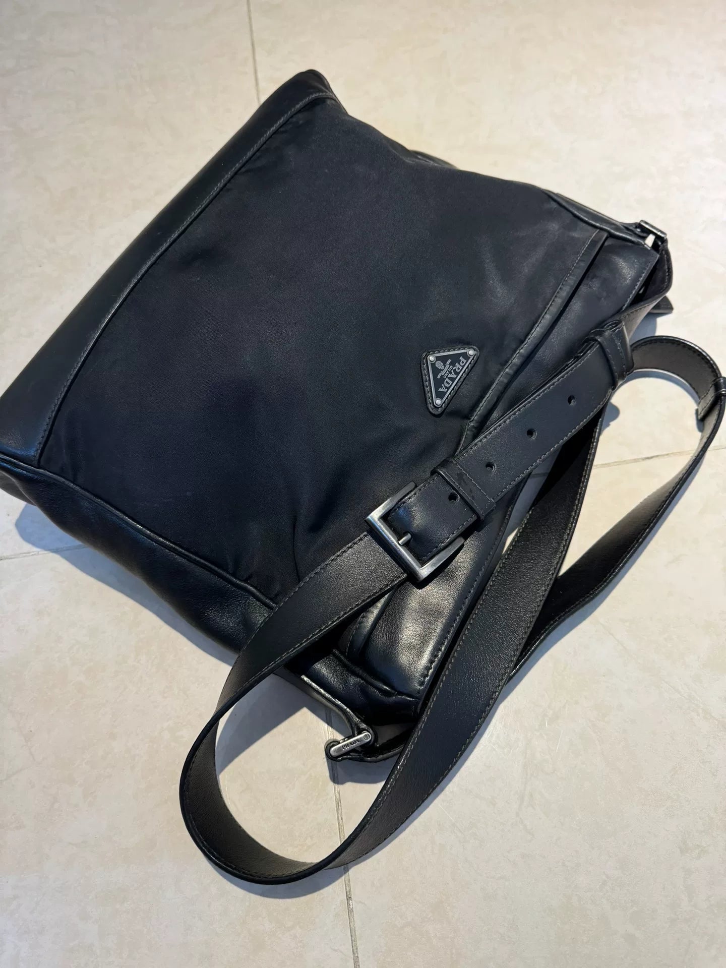 Prada triangle-logo crossbody bag