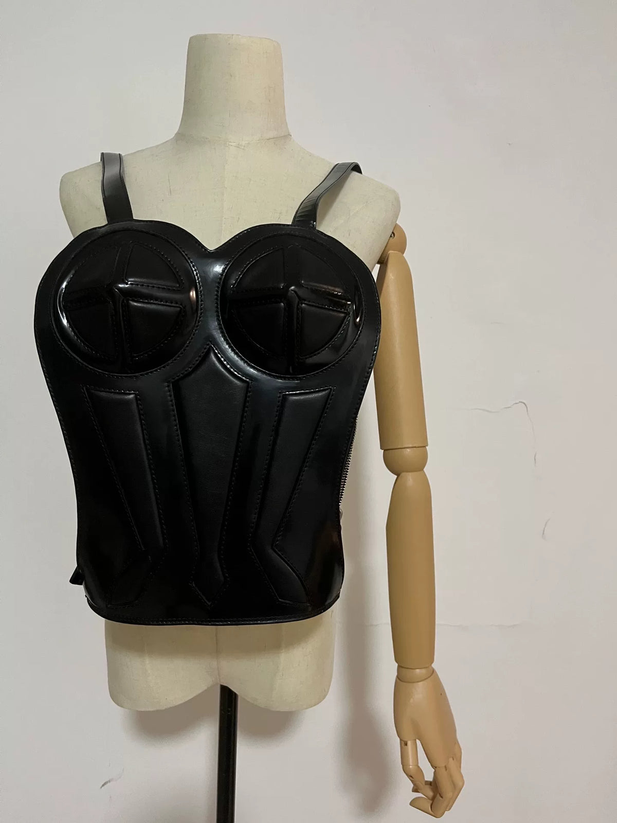 Jean Paul Gaultier Corset Shoulder Bag Black