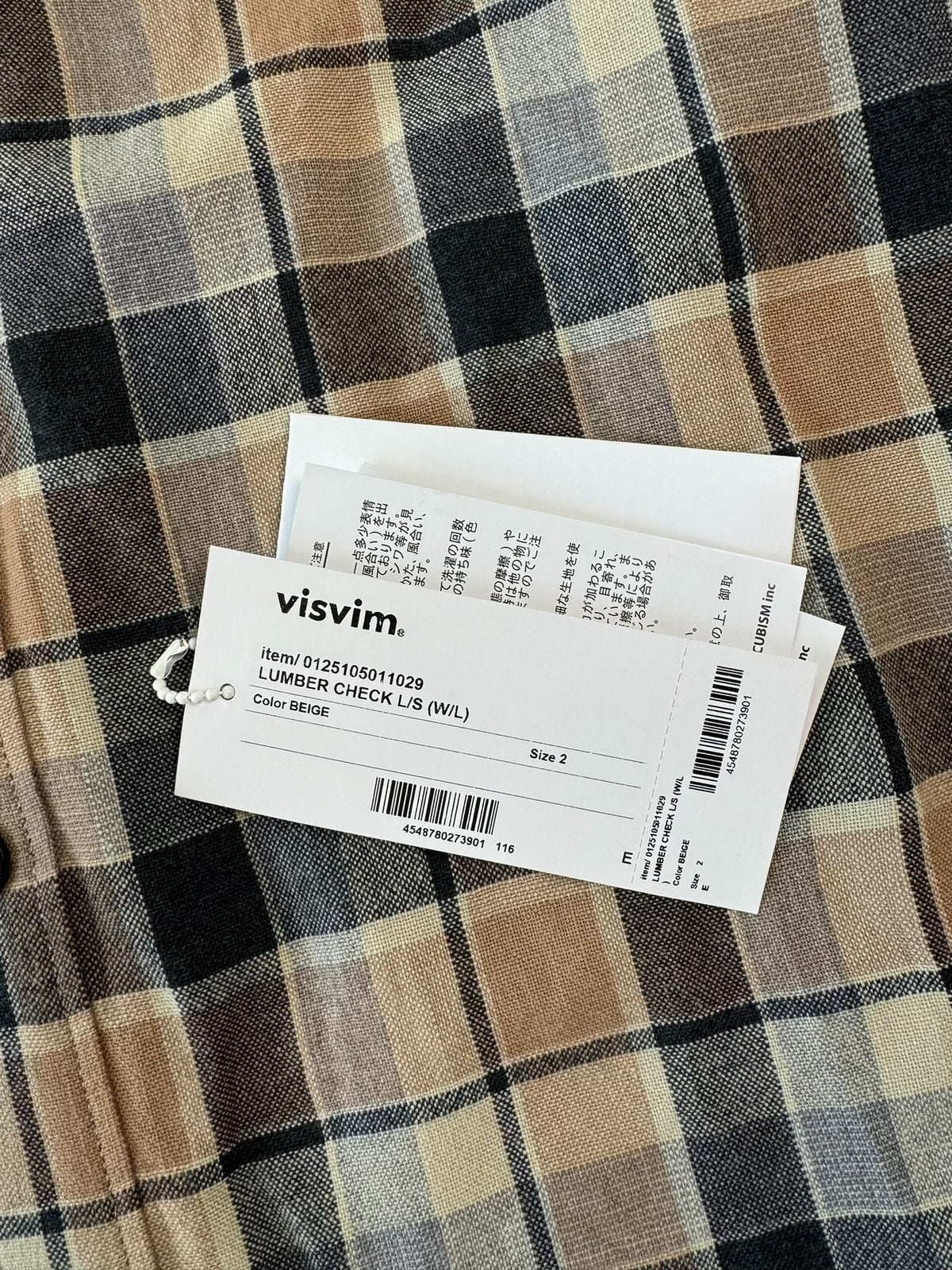 VISVIM 25ss LUMBER CHECK L/S(W/L) Shirt