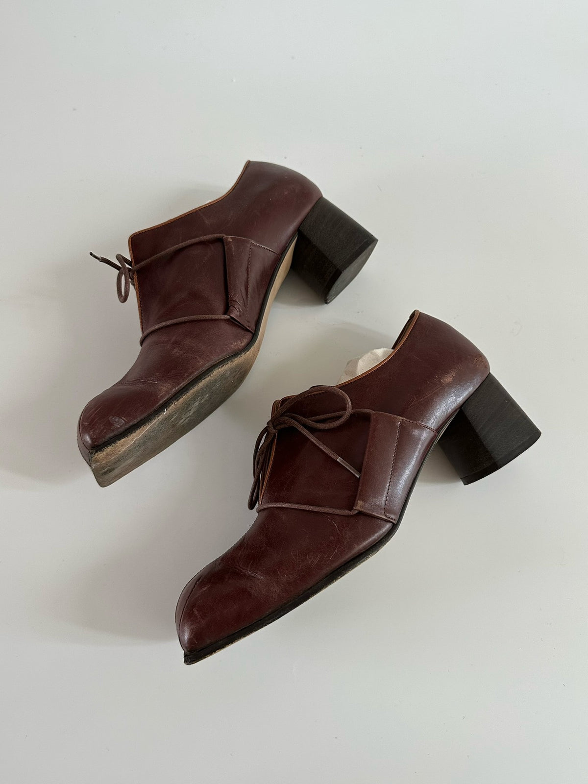 Mihara Yasuhiro Square-Toe Vintage Shoes