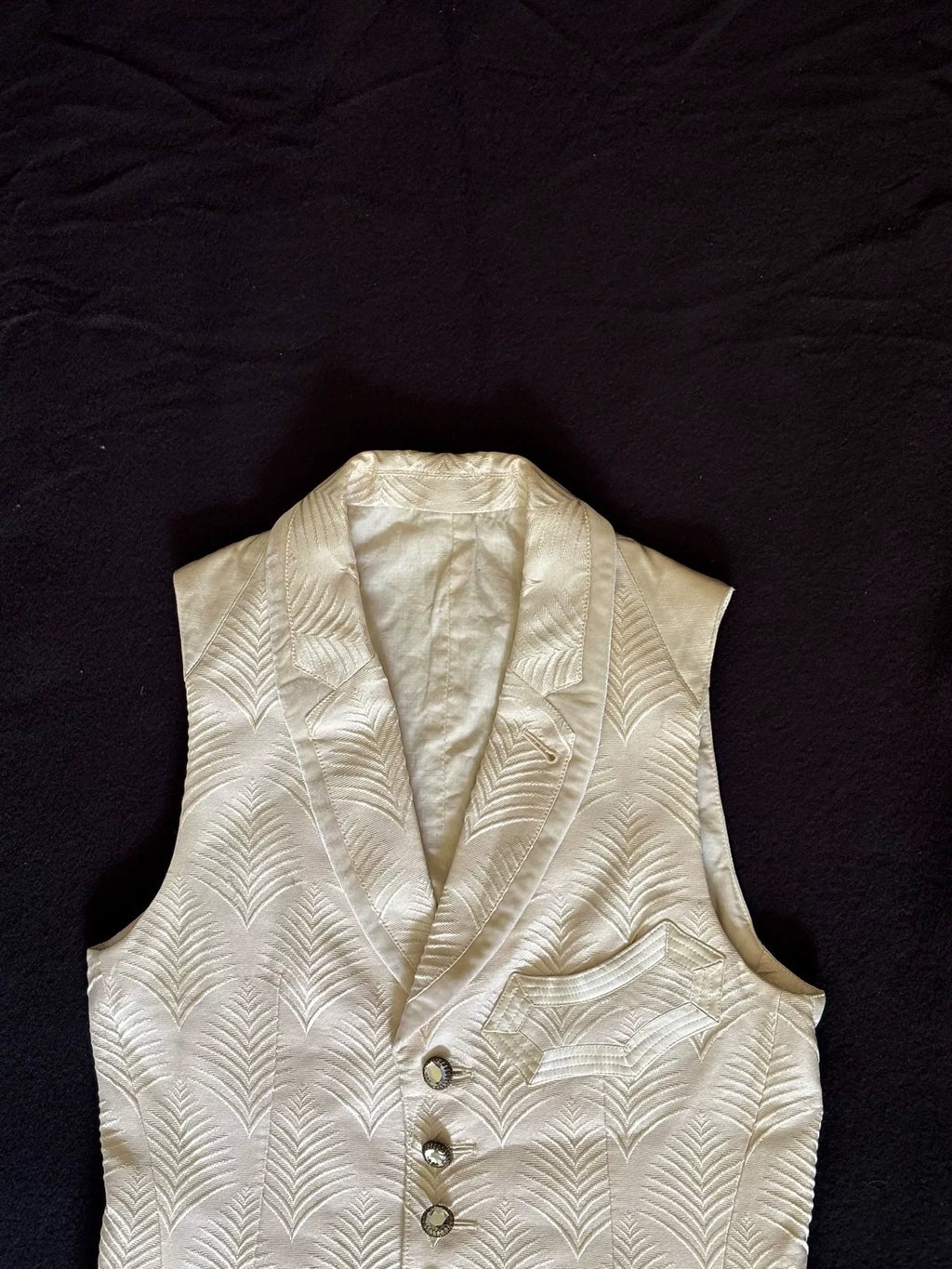Number Nine 09SS Medieval Court White Button Silk Vest