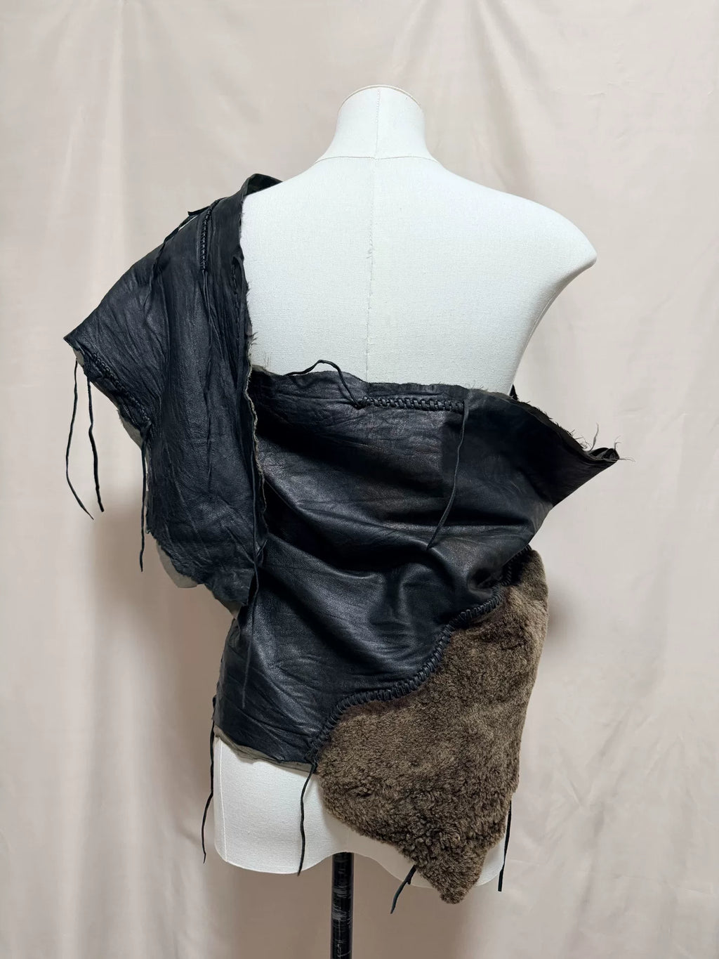14th Addition Fur Patchwork Panel Jacket/Scarf