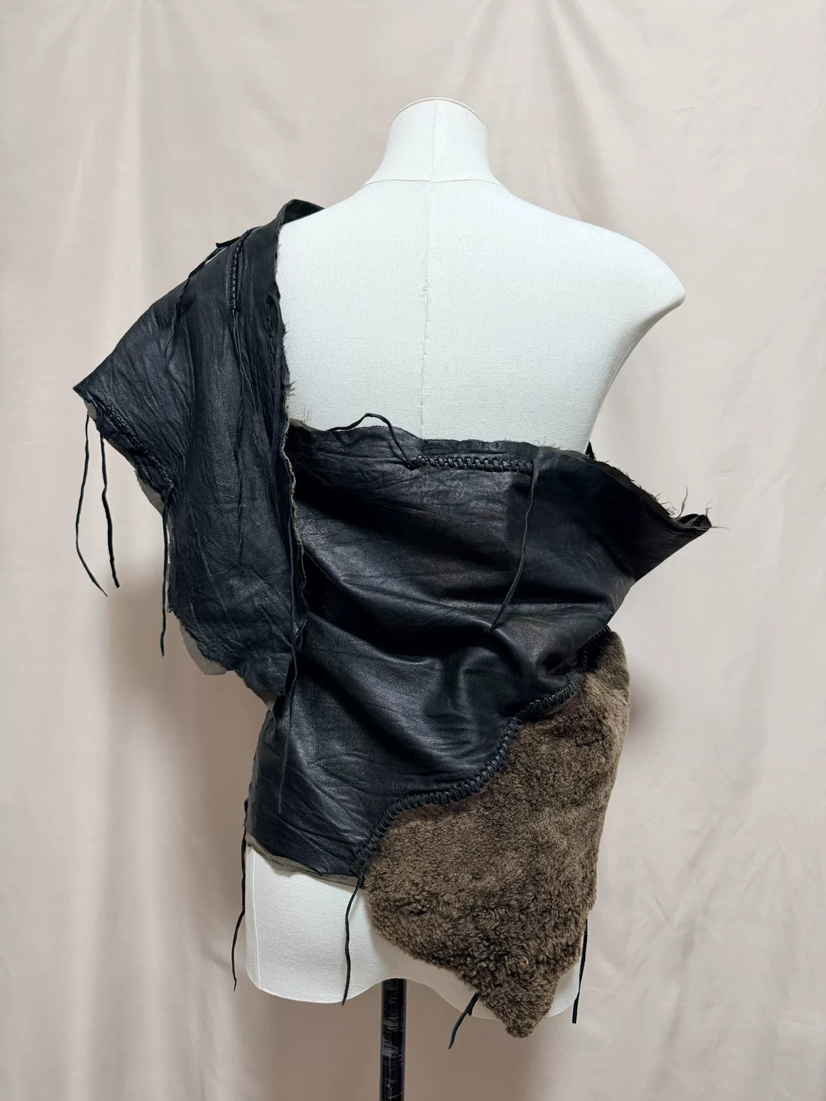14th Addition Fur Patchwork Panel Jacket/Scarf