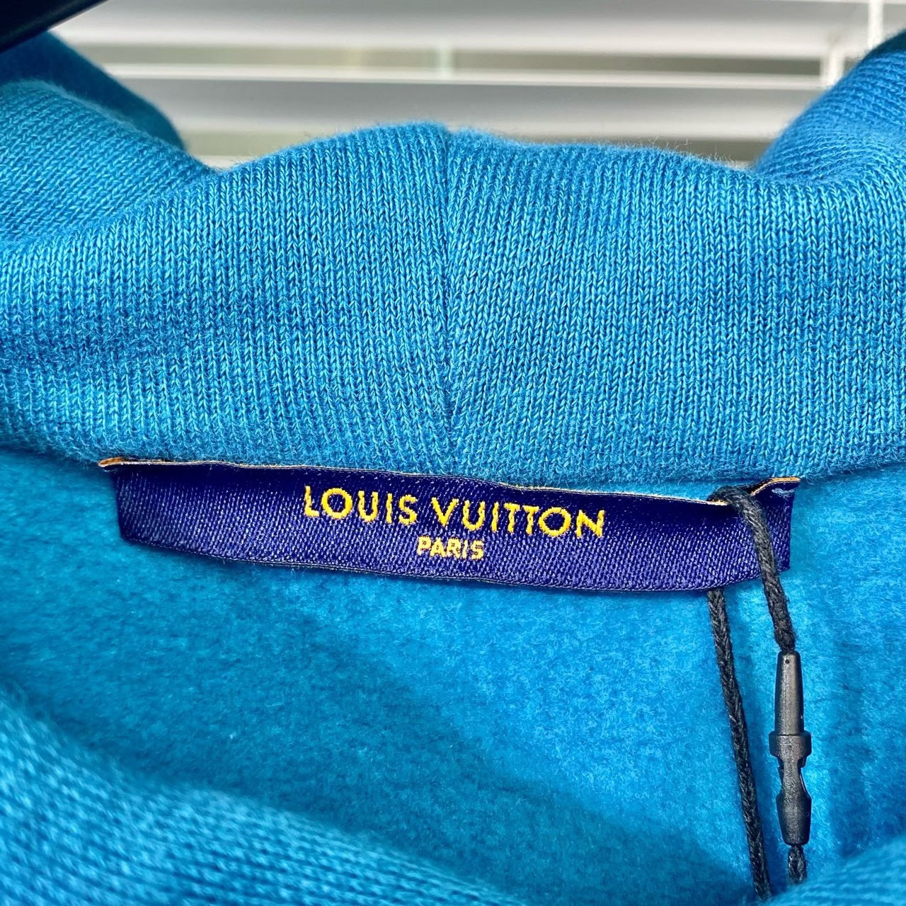 Louis Vuitton Hooded Embroidered Logo Blue Hoodie