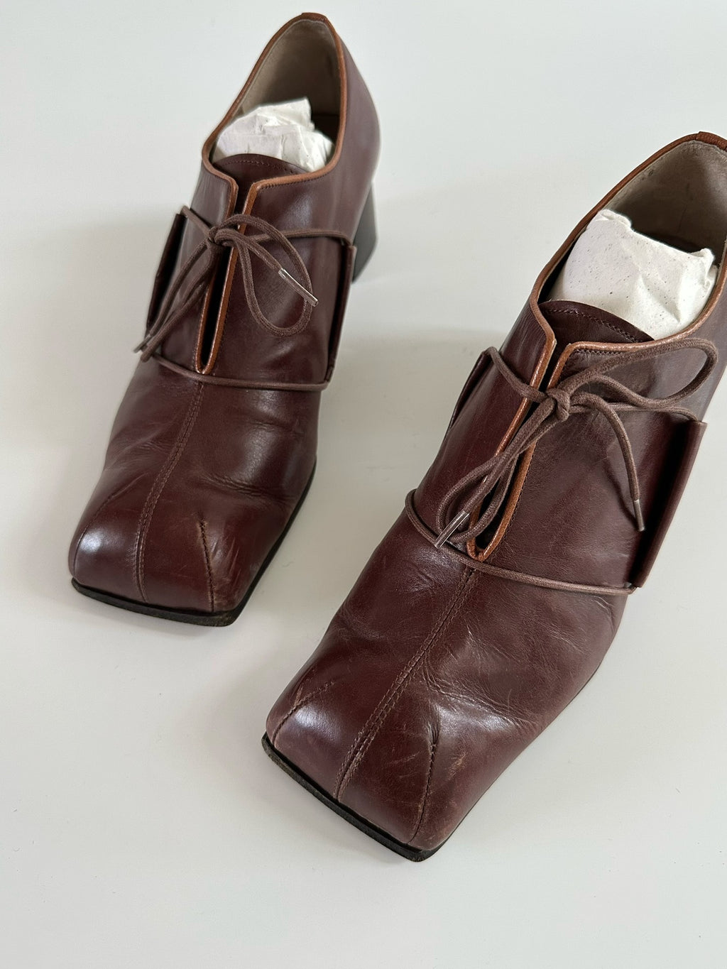 Mihara Yasuhiro Square-Toe Vintage Shoes