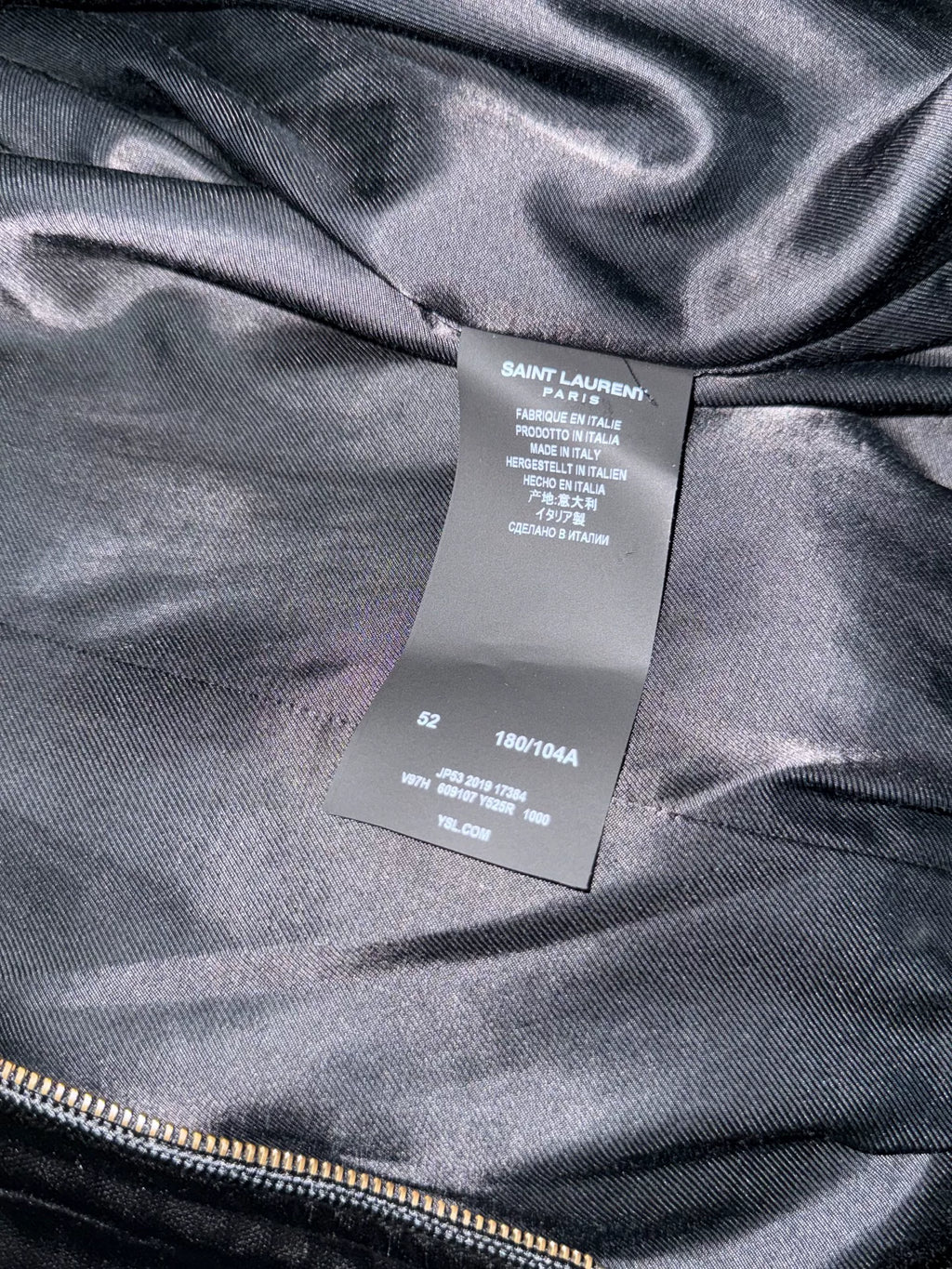 Saint Laurent Paris 20SS Black Velvet Hooded Jacket by Anthony Vaccarello