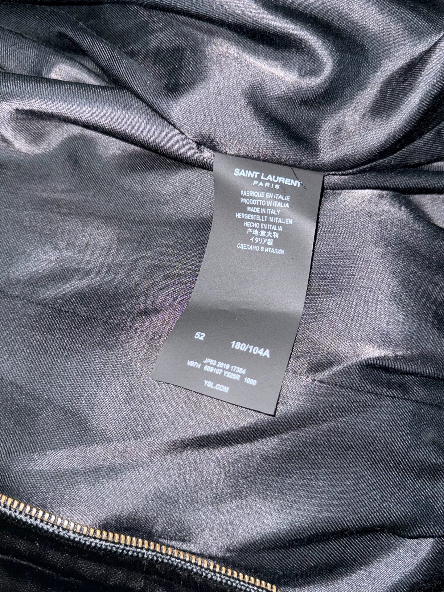 Saint Laurent Paris 20SS Black Velvet Hooded Jacket by Anthony Vaccarello