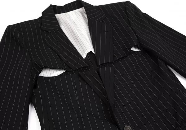 Jean Paul Gaultier Vintage Striped Deconstructed Blazer