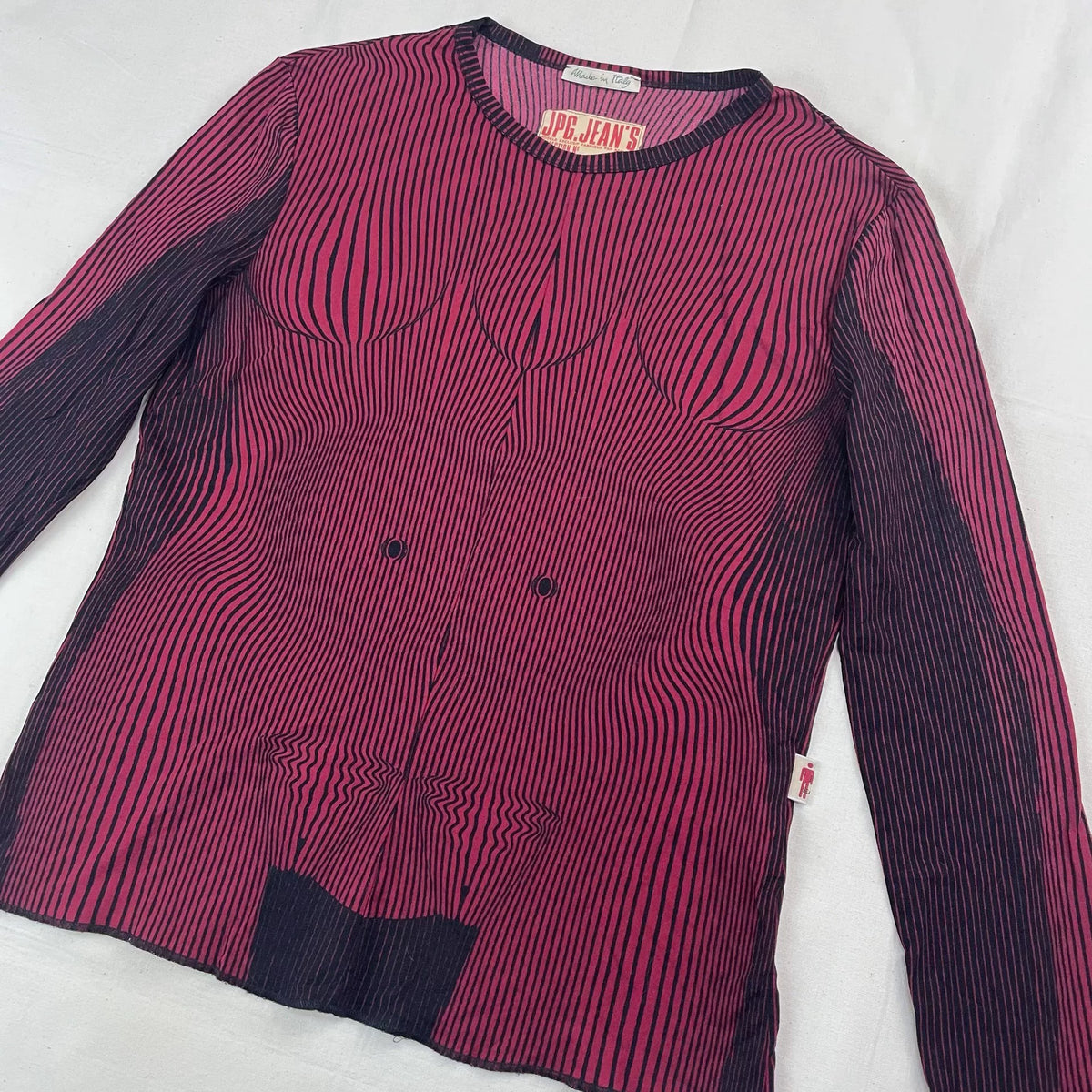 2001 Fall/Winter Jean Paul Gaultier Muscle Print Stretch T-Shirt