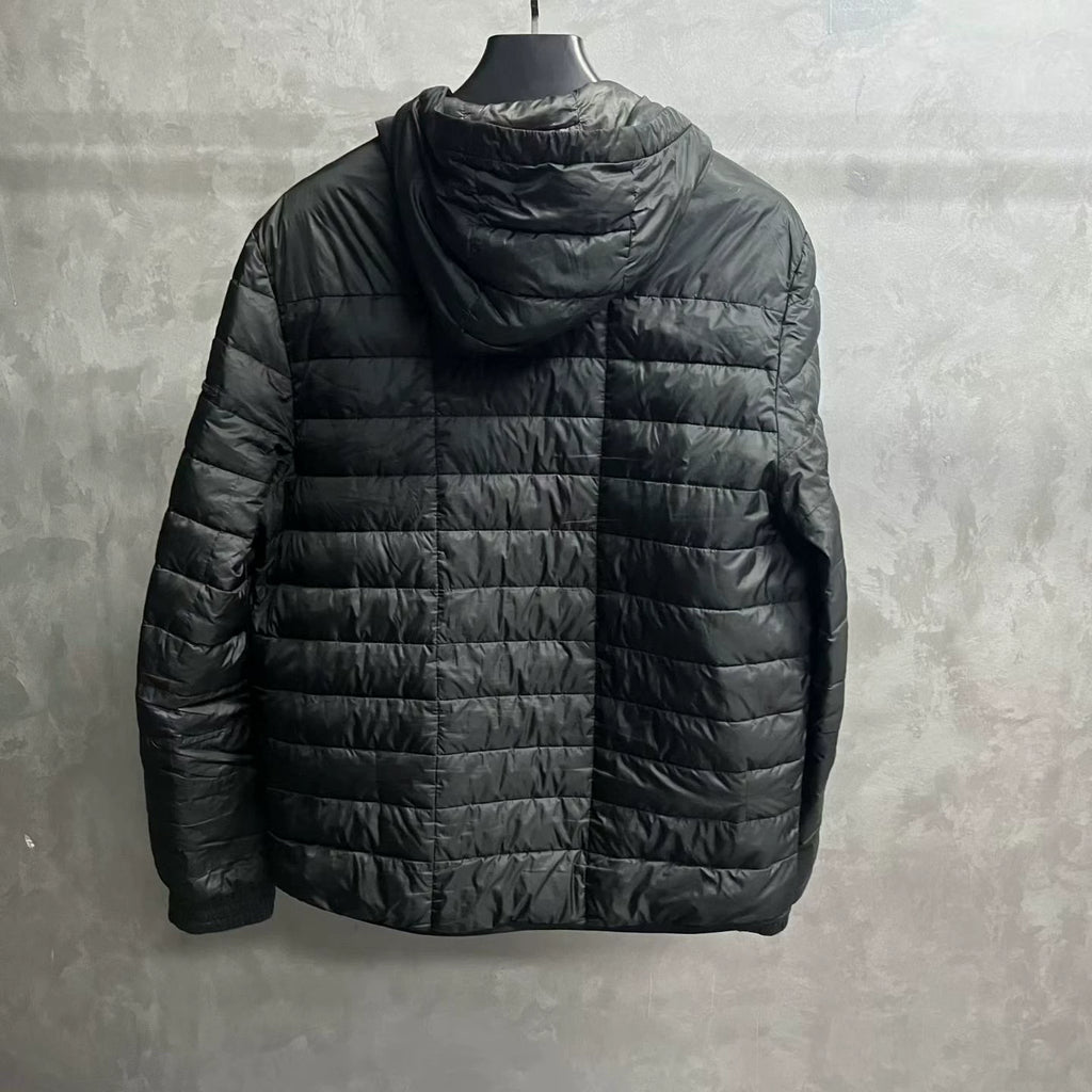 Prada Black Zip-Up Hooded Down Jacket