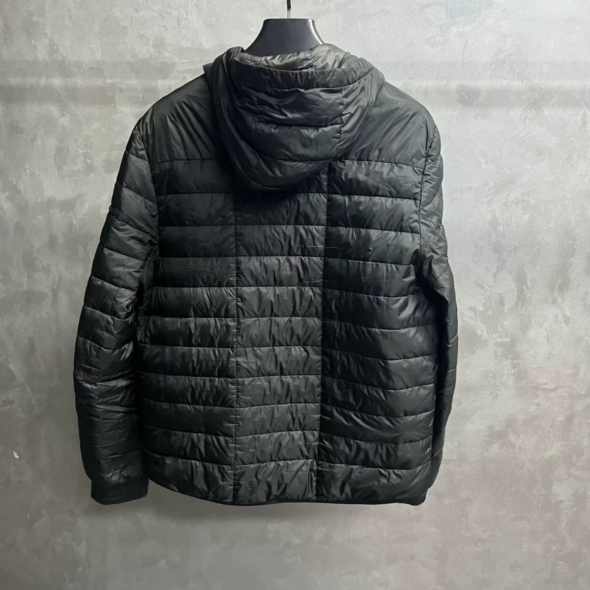 Prada Black Zip-Up Hooded Down Jacket
