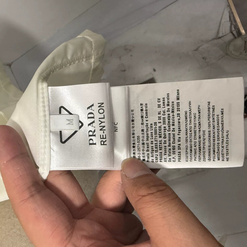 Prada Nylon Triangle Logo Short Sleeve Shirt