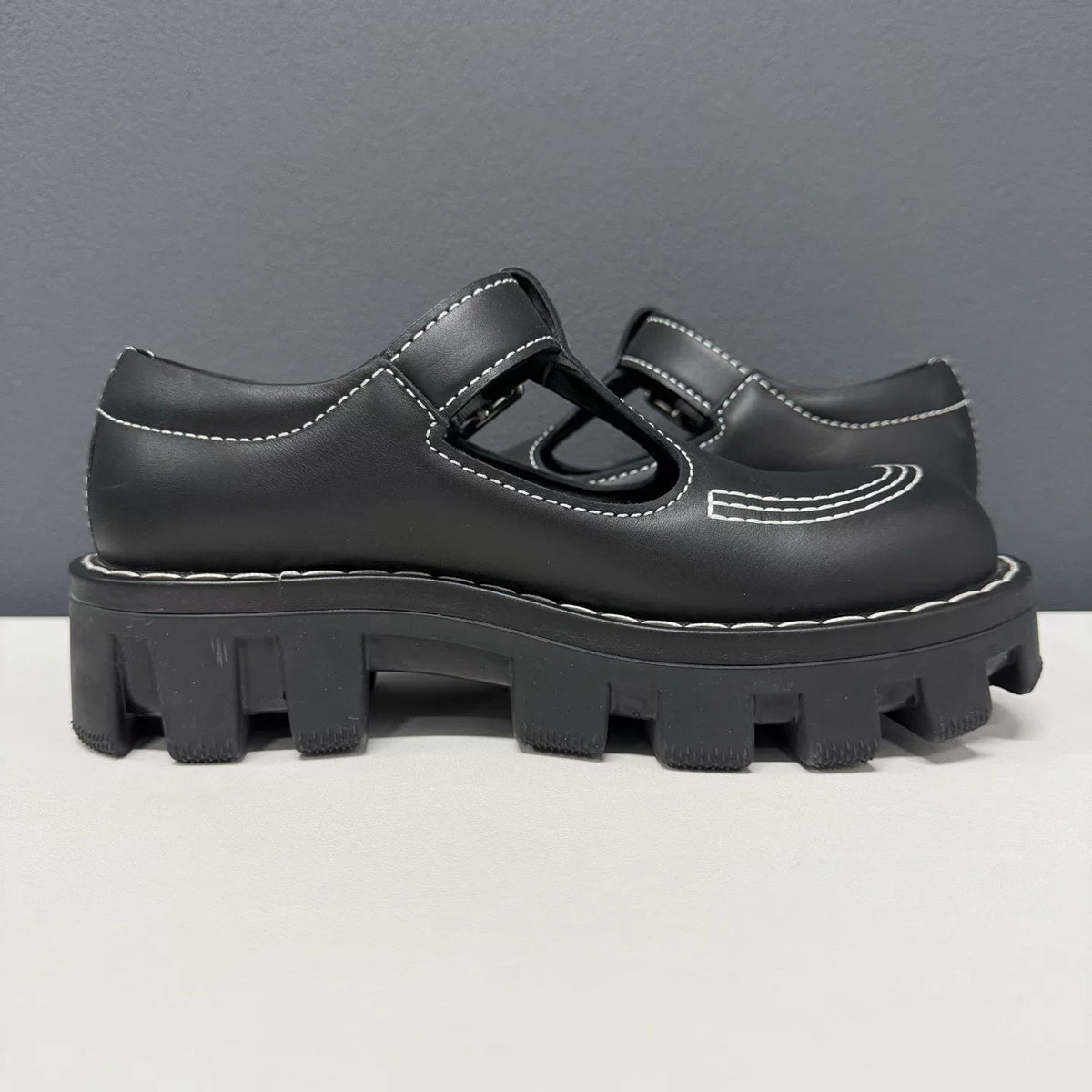 Louis Vuitton Checker Platform Loafers Black Shoes
