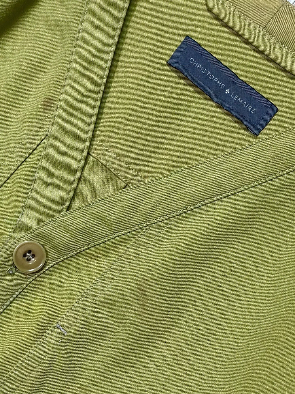 LEMAIRE Collarless Utility Short-Sleeve Shirt