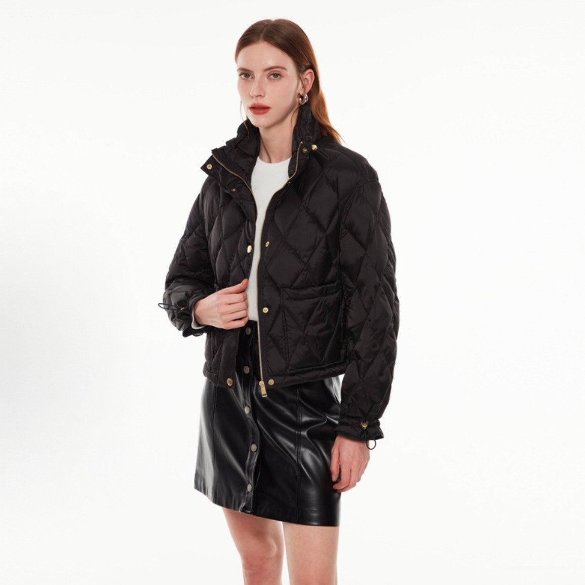 Prada archive runway-style scarf-shaped down jacket