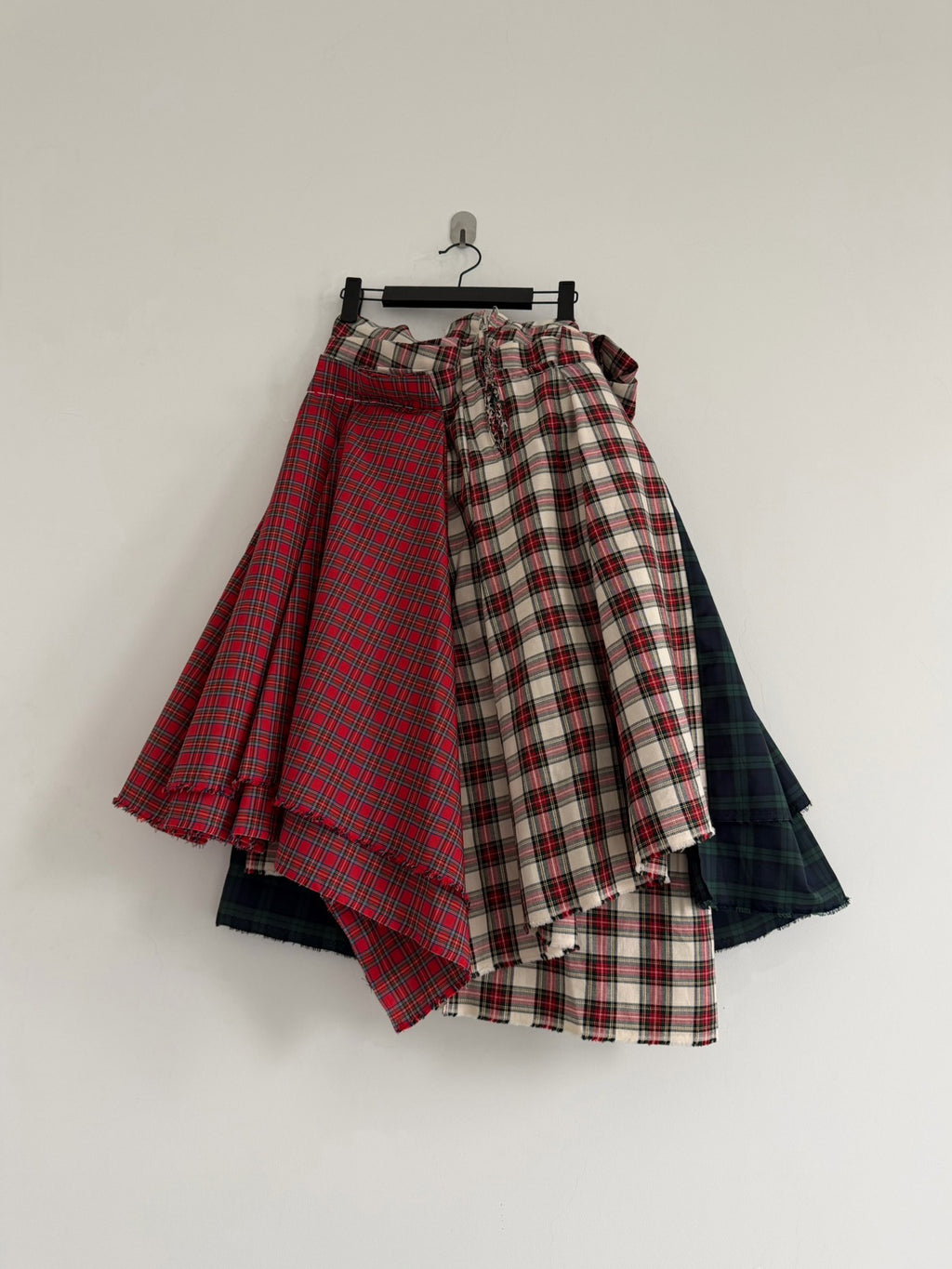 Comme Des Garcons 2005 Midi Runway Plaid Skirt