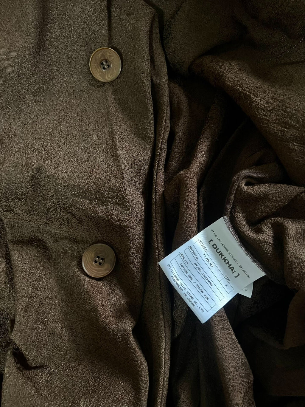 Julius_7 Wasteland-style jacquard oversized jacket